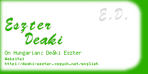 eszter deaki business card